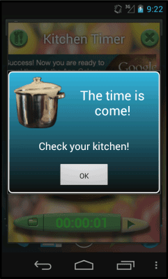 Screenshot of the application Kitchen timer - #5