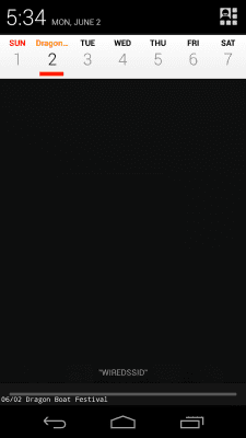 Screenshot of the application Mini Calendar - #3