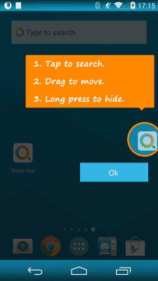 Screenshot of the application Search Now - #1