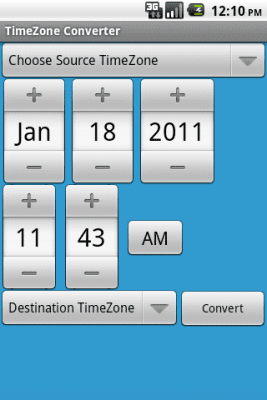 Screenshot of the application Apps4u TimeZone Converter - #1