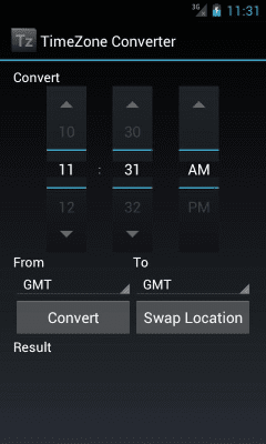 Screenshot of the application Saranomy TimeZone Converter - #1