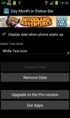 Screenshot of the application Calendar Day In Status Bar - #4
