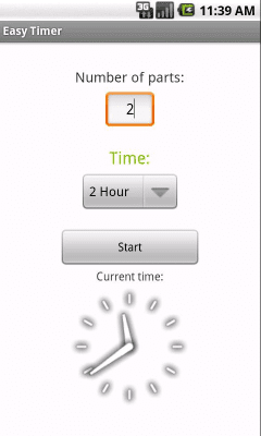 Screenshot of the application Easy Timer - #1