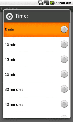Screenshot of the application Easy Timer - #2