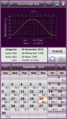 Screenshot of the application Sun & Moon Calendar - #12