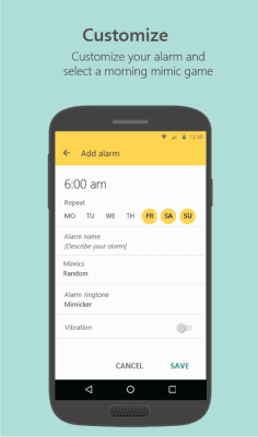 Screenshot of the application Mimicker Alarm - #2