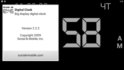 Screenshot of the application Digital Clock - #9
