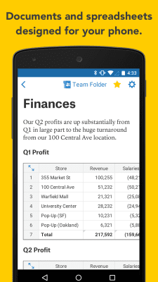 Screenshot of the application Quip - #4