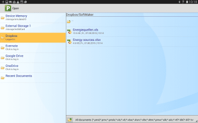 Screenshot of the application FREE Office: PlanMaker Mobile - #5