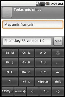 Screenshot of the application Phonic Keyboard French - #1