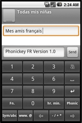 Screenshot of the application Phonic Keyboard French - #2