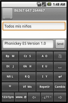 Screenshot of the application Phonic Keyboard Spanish - #1