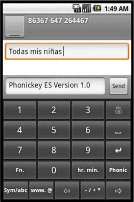 Screenshot of the application Phonic Keyboard Spanish - #2