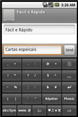 Screenshot of the application Phonic Keyboard Portuguese - #2