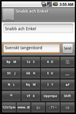 Screenshot of the application Phonic Keyboard Swedish - #1