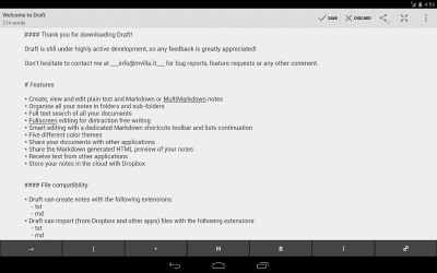 Screenshot of the application Draft - #8