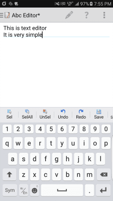 Screenshot of the application My Text Editor - #1