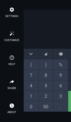 Screenshot of the application Calc - A new kind of calculator - #7