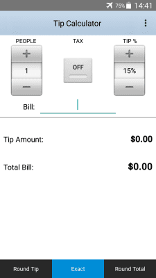 Screenshot of the application Tip Calculator from Hide Apps - #1