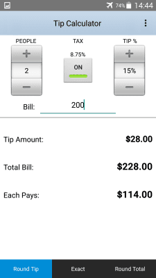 Screenshot of the application Tip Calculator from Hide Apps - #5