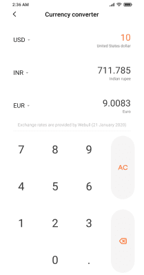 Screenshot of the application Mi Calculator - #5