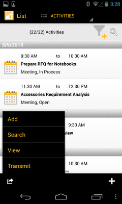 Screenshot of the application SAP Sales Manager - #4