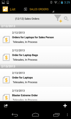 Screenshot of the application SAP Sales Manager - #6