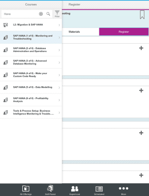 Screenshot of the application SAP Enterprise Support Academy - #4