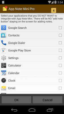 Screenshot of the application App Note Mini - #4