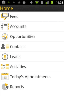 Screenshot of the application SAP Sales OnDemand - #1