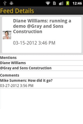 Screenshot of the application SAP Sales OnDemand - #3