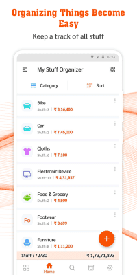 Screenshot of the application My Stuff Organizer - #1