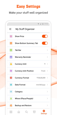 Screenshot of the application My Stuff Organizer - #6