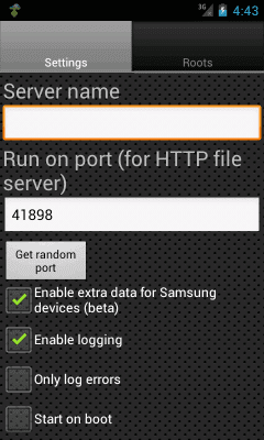 Screenshot of the application DLNA Server - #2