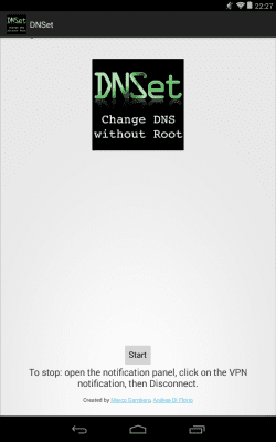 Screenshot of the application DNSet - #4
