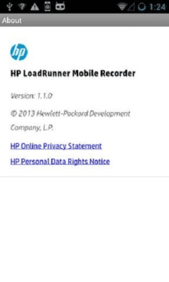 Screenshot of the application HP LoadRunner Mobile Recorder - #4