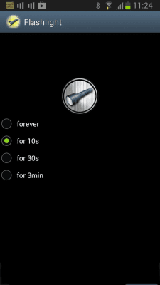 Screenshot of the application Timed Flashlight - #1