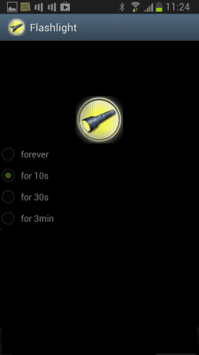 Screenshot of the application Timed Flashlight - #2