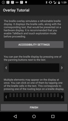 Screenshot of the application BrailleBack - #3