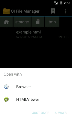 Screenshot of the application Open in Browser - #2