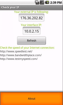 Screenshot of the application Check your IP - #2