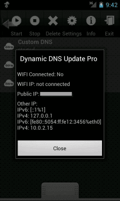 Screenshot of the application Dynamic DNS Update - #8