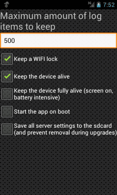 Screenshot of the application CVS Server - #8