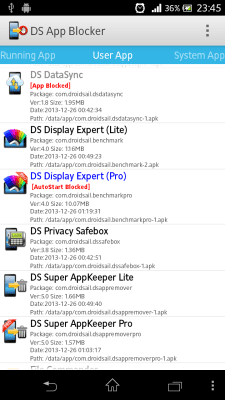 Screenshot of the application DS Permission Manager (AppOps) - #1