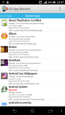Screenshot of the application DS Permission Manager (AppOps) - #6