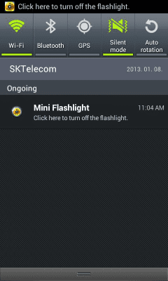 Screenshot of the application Flashlight Mini - #4