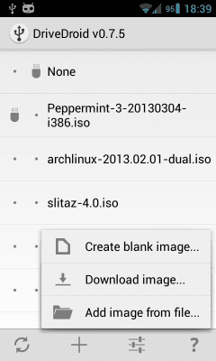 Screenshot of the application DriveDroid - #4