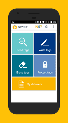 Screenshot of the application NFC TagWriter by NXP - #1