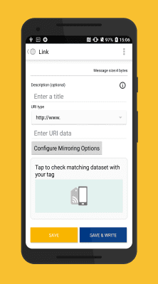 Screenshot of the application NFC TagWriter by NXP - #6