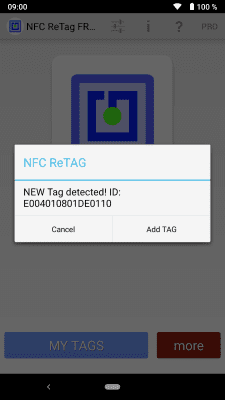 Screenshot of the application NFC ReTag FREE - #2